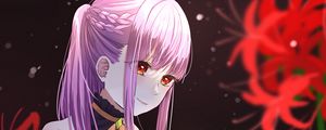 Preview wallpaper girl, glance, flowers, river, anime