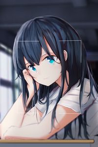 Preview wallpaper girl, glance, focus, anime