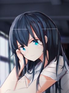 Preview wallpaper girl, glance, focus, anime