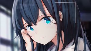 Preview wallpaper girl, glance, focus, anime