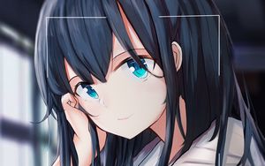 Preview wallpaper girl, glance, focus, anime