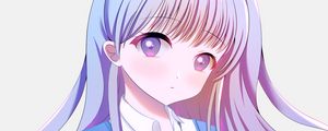 Preview wallpaper girl, glance, form, anime, art, blue