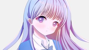 Preview wallpaper girl, glance, form, anime, art, blue