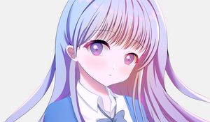Preview wallpaper girl, glance, form, anime, art, blue