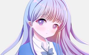 Preview wallpaper girl, glance, form, anime, art, blue