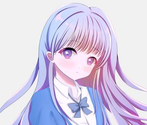 Preview wallpaper girl, glance, form, anime, art, blue