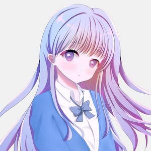Preview wallpaper girl, glance, form, anime, art, blue