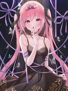 Preview wallpaper girl, glance, gesture, anime, cute