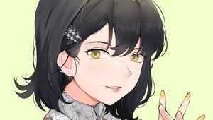 Preview wallpaper girl, glance, gesture, anime, art