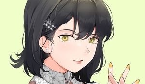 Preview wallpaper girl, glance, gesture, anime, art