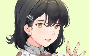 Preview wallpaper girl, glance, gesture, anime, art