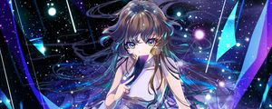 Preview wallpaper girl, glance, glare, anime, art