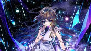 Preview wallpaper girl, glance, glare, anime, art