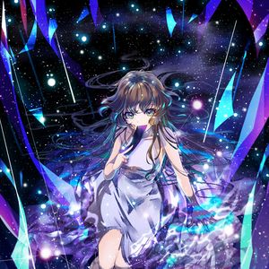 Preview wallpaper girl, glance, glare, anime, art