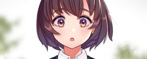 Preview wallpaper girl, glance, glass, anime