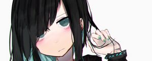 Preview wallpaper girl, glance, gloomy, anime, art