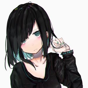 Preview wallpaper girl, glance, gloomy, anime, art