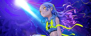 Preview wallpaper girl, glance, graffiti, anime, art, bright