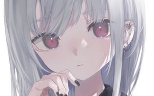 Preview wallpaper girl, glance, hair, anime