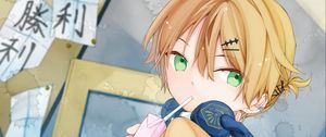 Preview wallpaper girl, glance, headphones, anime