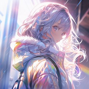 Preview wallpaper girl, glance, jacket, art, anime