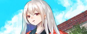 Preview wallpaper girl, glance, jacket, anime, art