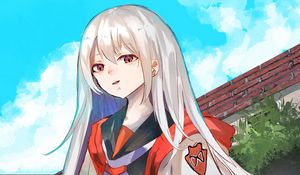 Preview wallpaper girl, glance, jacket, anime, art