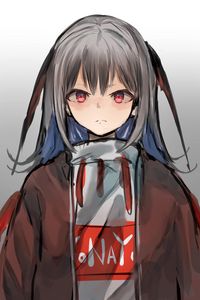 Preview wallpaper girl, glance, jacket, anime