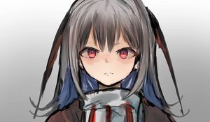 Preview wallpaper girl, glance, jacket, anime