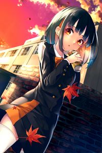 Preview wallpaper girl, glance, jar, anime, art