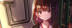 Preview wallpaper girl, glance, jewelry, skirt, anime