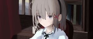 Preview wallpaper girl, glance, letter, anime