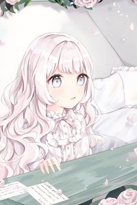 Preview wallpaper girl, glance, letter, anime, art, white