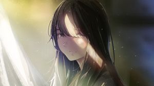 Preview wallpaper girl, glance, light, anime, art