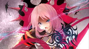 Preview wallpaper girl, glance, lightning, anime