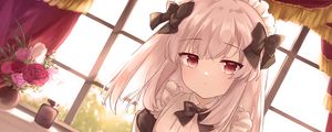 Preview wallpaper girl, glance, maid, anime, art, cartoon