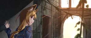 Preview wallpaper girl, glance, neko, ears, tail, anime