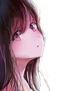 Preview wallpaper girl, glance, portrait, anime, art