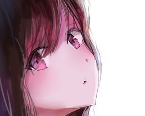 Preview wallpaper girl, glance, portrait, anime, art