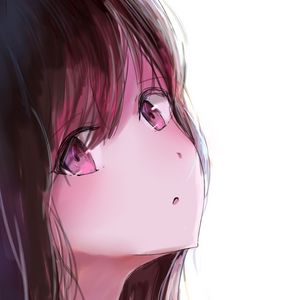 Preview wallpaper girl, glance, portrait, anime, art