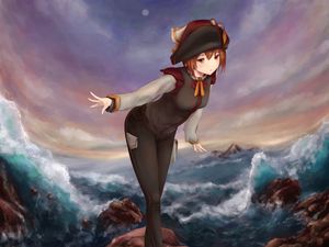 Preview wallpaper girl, glance, pose, anime