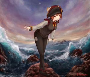 Preview wallpaper girl, glance, pose, anime