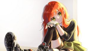 Preview wallpaper girl, glance, pose, anime, art