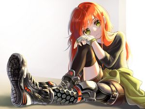 Preview wallpaper girl, glance, pose, anime, art
