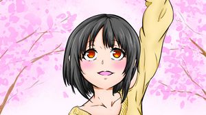 Preview wallpaper girl, glance, pose, sakura, anime