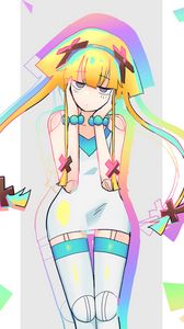 Preview wallpaper girl, glance, pose, colorful, anime, art