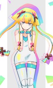 Preview wallpaper girl, glance, pose, colorful, anime, art