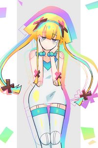 Preview wallpaper girl, glance, pose, colorful, anime, art
