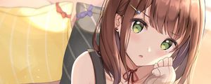 Preview wallpaper girl, glance, pose, sweater, anime