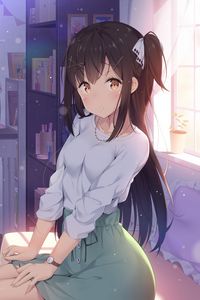 Preview wallpaper girl, glance, pose, anime, art, cute